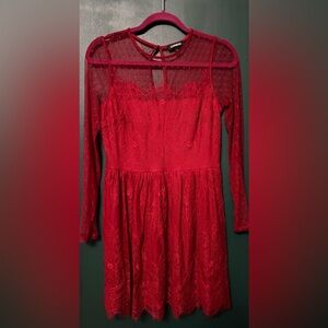 Sexy Red Lace Dress
